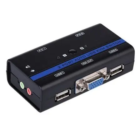Conmutador KVM Aisens A111-0064/ 2PC con 1 solo teclado y raton