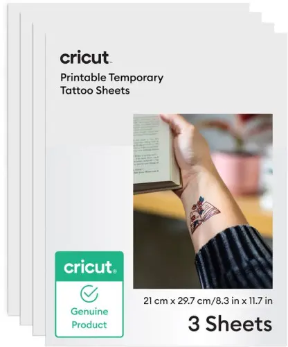 CRICUT PRINTABLE TATTOO PAPER A4 (3) TRANSPARENT