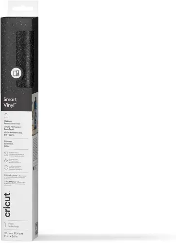 CRICUT SMART VINYL PERMANENT 33X91CM 1 SHEET (SHIMMER BLACK)