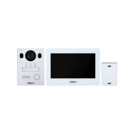 Dahua (DHI-KTX01(F)/DHI-VTO2003F/DHI-VTH5123H-W-S2) DAHUA KIT VIDEOPORTERO PARA INSTALACION EMPOTRADA, 2 HILOS, IP65, IK07