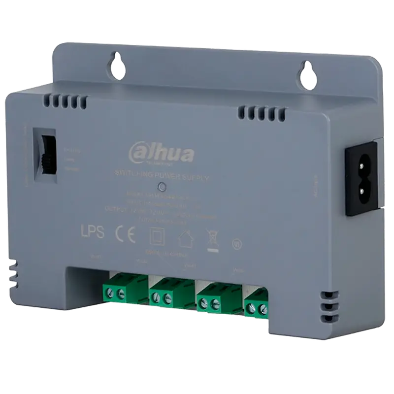 DAHUA PFM344D-4CH - Fuente de alimentación conmutada - Entrada AC 185-240V - 50/60Hz 1.5A - Potencia total 30W - 4 salidas