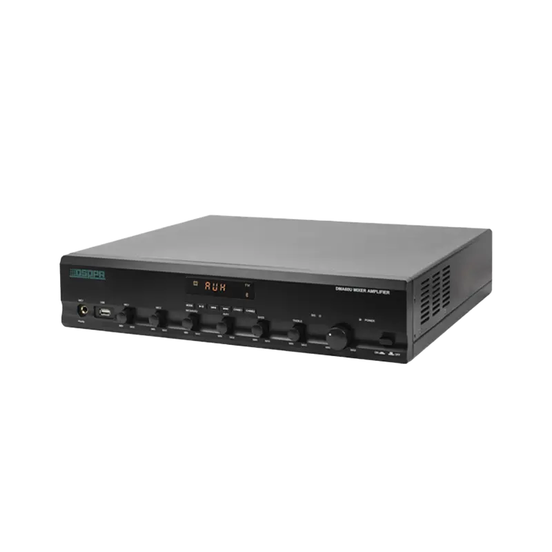 DSPPA-DMA250U - Amplificador mezclador DSPPA - Línea 70V/100V y baja impedancia - 1 x 250W - 1 Zona - Clase D - 3 Mic 2 Phantom| 2 Aux