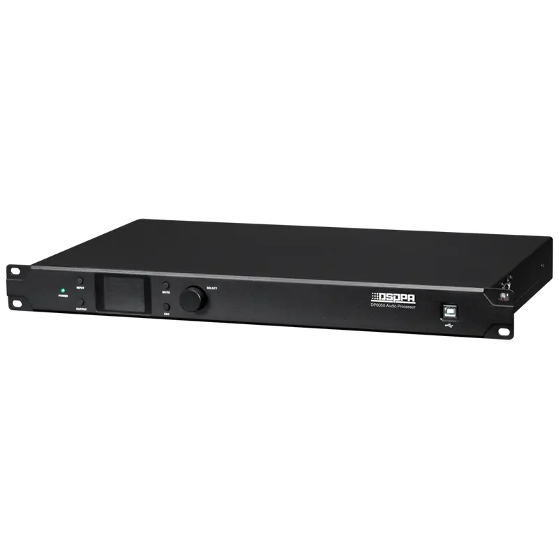 DSPPA-DP8050 - Procesador de audio - 8 entradas y 8 salidas - Ecualizador - Control automático de ganancia - Cancelación de eco