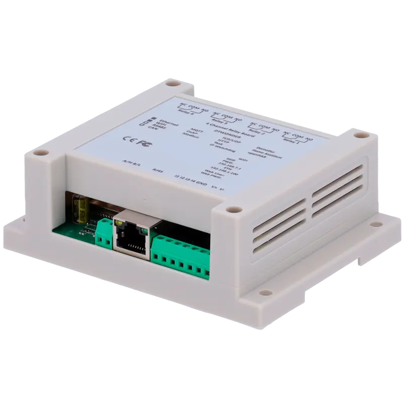 DTECH DT-R004 - Módulo de adquisición y control de datos - 4 entradas digitales - 4 salidas de relé (NO/NC)