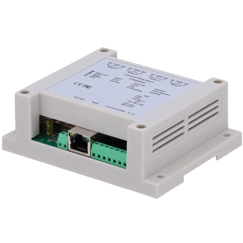 DTECH DT-R004P - Módulo de adquisición y control de datos - 4 entradas digitales - 4 salidas de relé (NO/NC)