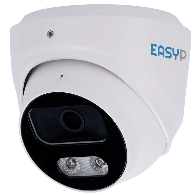 EASY-P EP-IPT220A-5-DL - Cámara Turret IP AI EASY-P - 5MP - Lente 2.8 mm - IR 40 m - Luz blanca 30 m - Mic