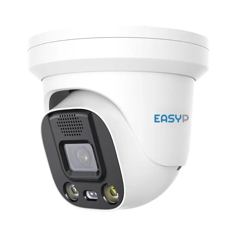 EASY-P EP-IPT221A-8-SL - Cámara Turret IP AI EASY-P - 8MP - Lente 2.8 mm - IR 40 m - Luz blanca 30 m - Mic - Altavoz - Plug & Play