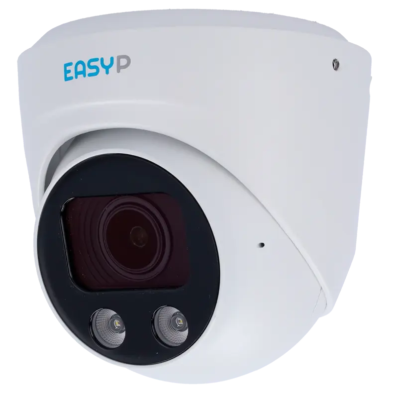 EASY-P EP-IPT230ZA-5-DL - Cámara Turret IP AI EASY-P - 5MP - Lente Motorizada 2.7~13.5 mm - IR 40 m - Luz blanca 30 m - Mic