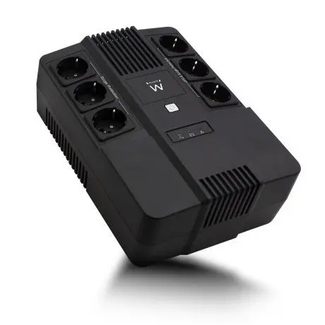 EWENT UPS 600VA LINE INTERACTIVE WITH AVR, 6 X CEE7/3 PORT