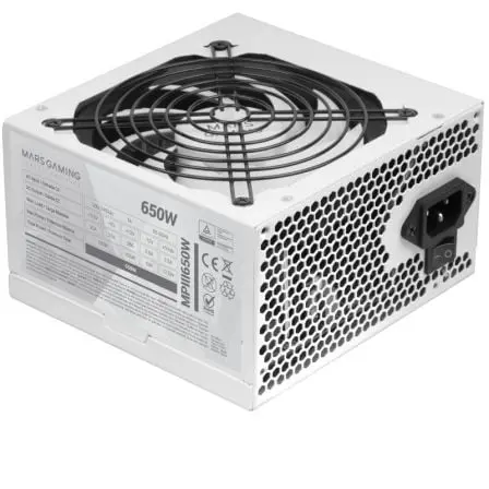 Fuente de Alimentación Mars Gaming MPIII650W/ 650W/ Ventilador 12cm/ Blanca
