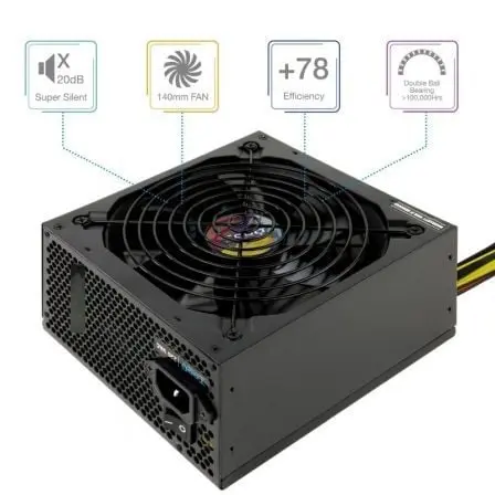 Fuente de Alimentacion TooQ TQAPOLO-650SP/ 650W/ Ventilador 14cm