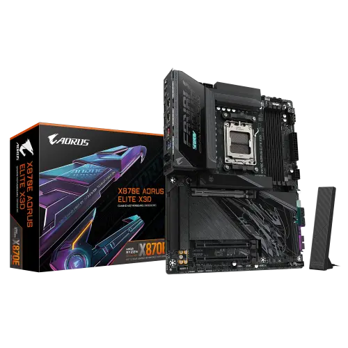 Gigabyte PLACA GIGABYTE X870 AORUS ELITE X,AMD,AM5,X870,4DDR5,256GB,1HDMI+2USB4,2SATA6+2M.2,5GBLAN+WIFI7+BT5.4,10USB3.2,ATX