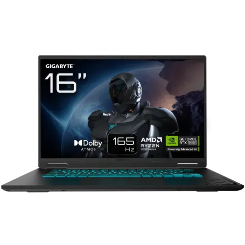 GIGABYTE PORTATIL GAMING A16 GA63WHAB7W,AMD RYZEN 7 260,32GB DDR5,SSD 1TB,16” IPS WUXGA 165HZ,RTX5070/8GB,FREE DOS