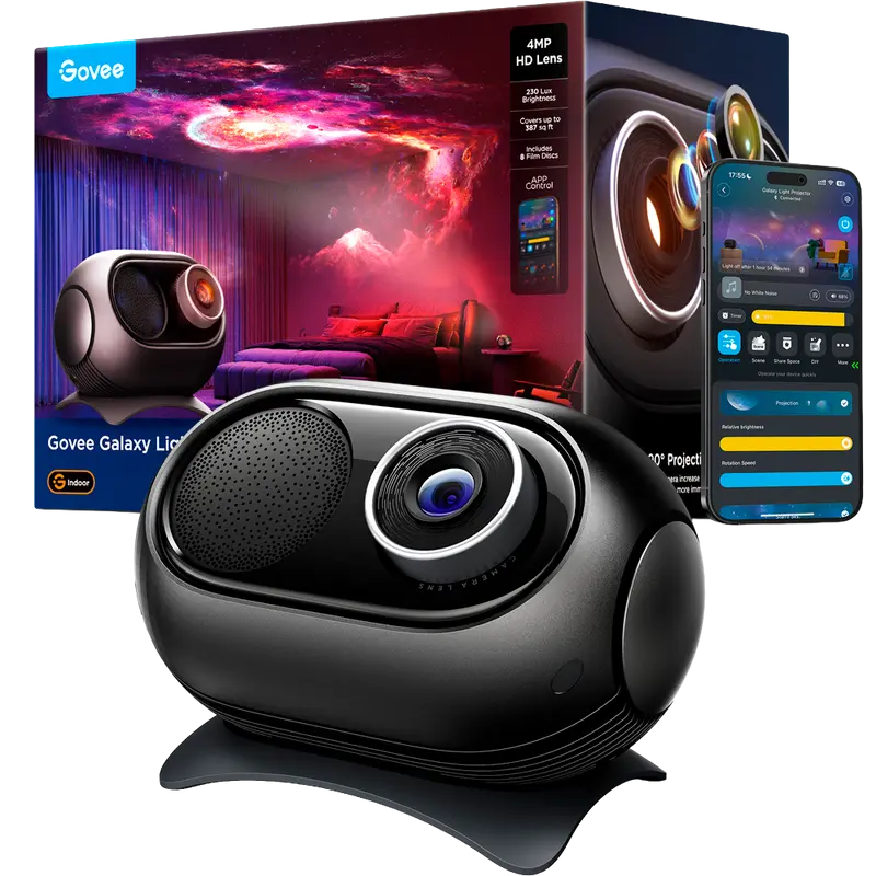 GOVEE GV-PJECT-H609D-GALAXY-2PRO - Govee Galaxy Light Projector 2 Pro - Wi-Fi 2.4 GHz + Bluetooth - Color RGB segmentado / 3m