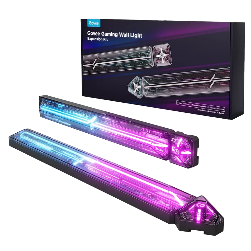 GOVEE GV-WALL-EXP-H1063-LIGHT-2T - Extensión luz de Pared para Gaming Govee - Wi-Fi 2.4 GHz + Bluetooth - Color segmentado RGBIC