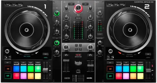 Hercules Inpulse 500 DVS (Sistema de vinilo digital) para scratch digital Negro