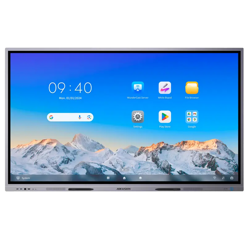 HIKVISION DS-D5C65RB/A(EDLA) - Monitor interactivo 65" - Resolución 4K - Android 13 y Google EDLA - Procesador Octa-Core - 8 GB RAM y 128 GB ROM