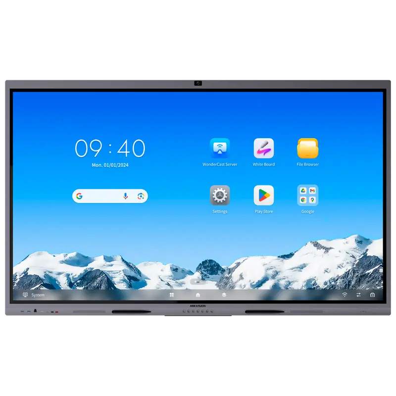 HIKVISION DS-D5C65RB/B2L - Monitor interactivo 65" - Resolución 4K - Android 14 y Google EDLA - Procesador Octa-Core