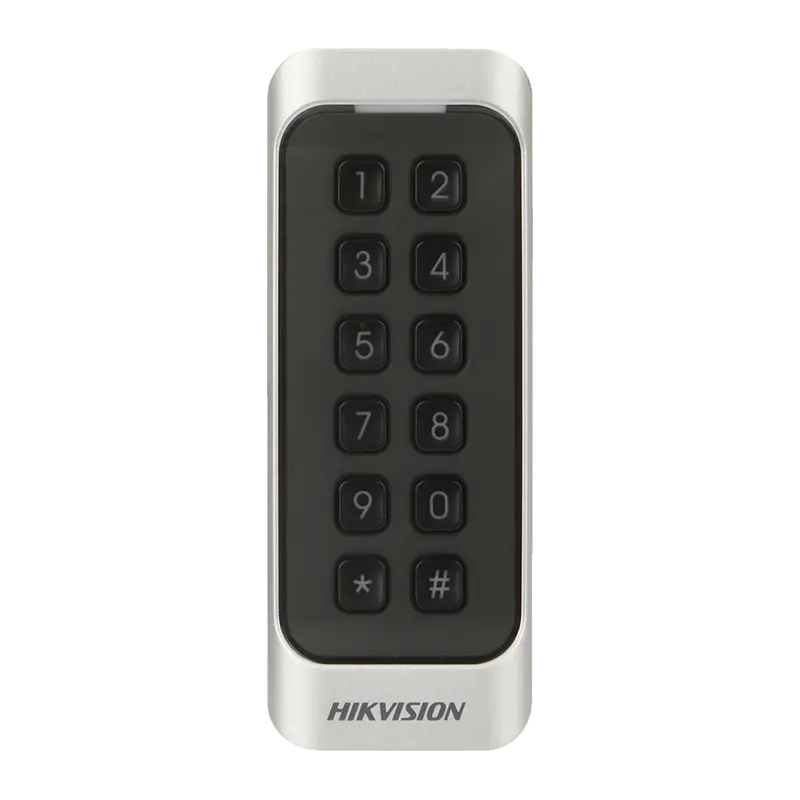 HIKVISION DS-K1107AMK - Lector de acceso para marcos - Acceso por tarjeta MF y PIN - Indicador LED y acústico - Wiegand 26/34 - RS485