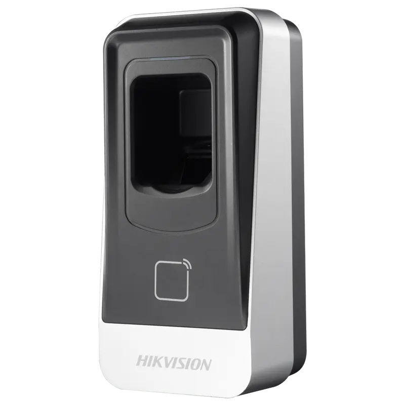 HIKVISION DS-K1201AMF - Lector de acceso - Acceso por huella y tarjeta MF - Indicador LED y acústico - RS485