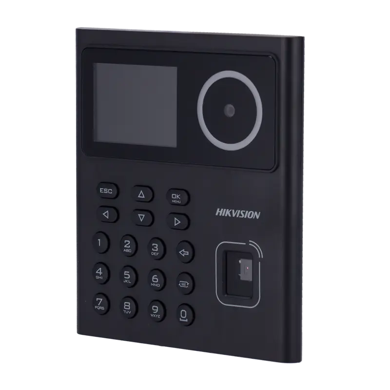 HIKVISION DS-K1T320MFWX-B/S - Control de acceso y presencia - Facial, huella, tarjeta MF y PIN - 500 usuarios - 100.000 registros