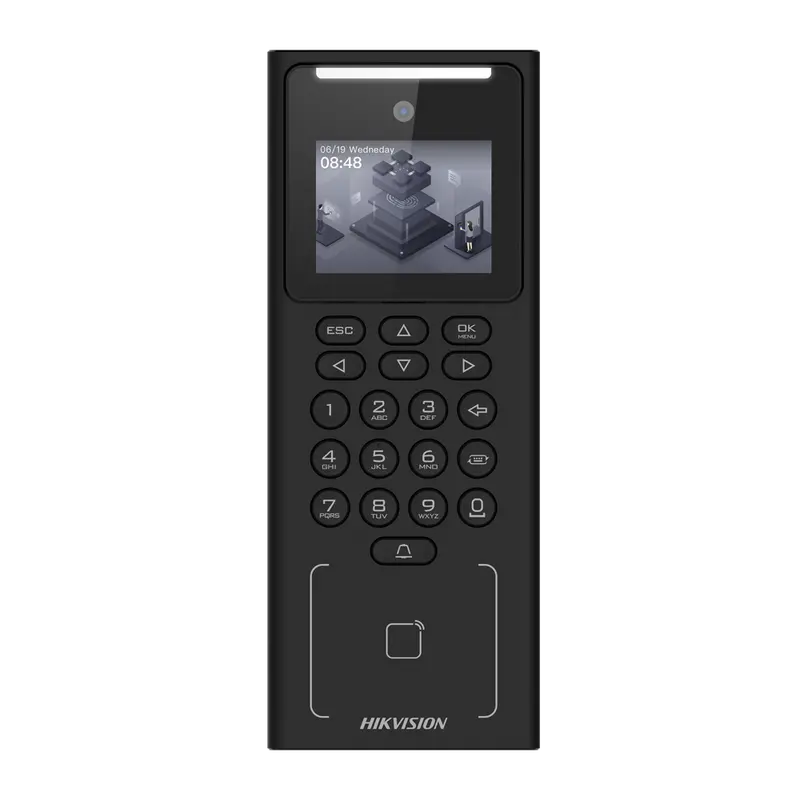 HIKVISION DS-K1T321EWX - Control de acceso y presencia - Facial, tarjeta EM y PIN - 500 usuarios - 150.000 registros