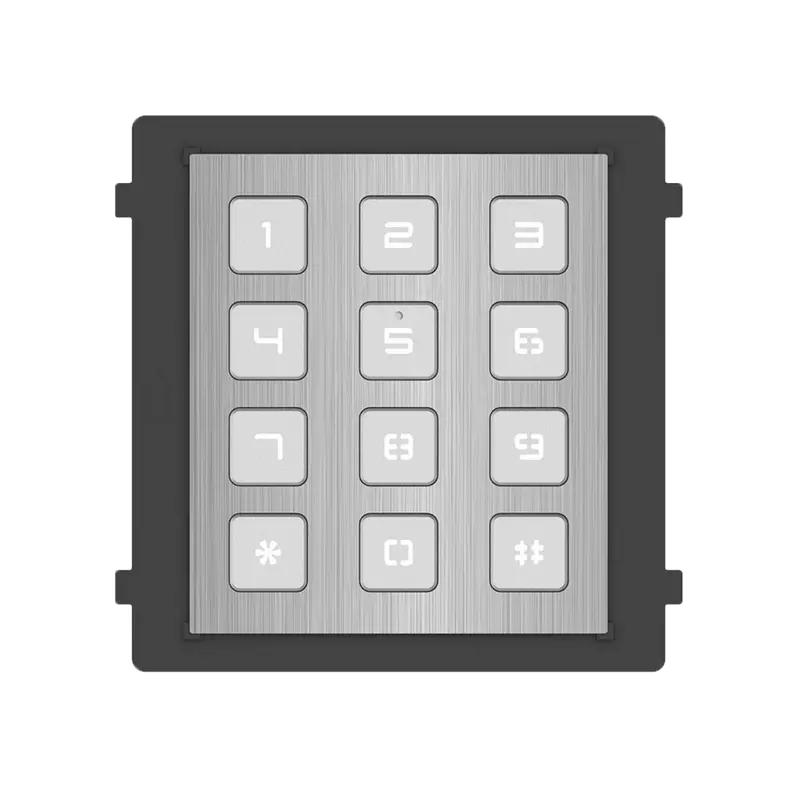 HIKVISION DS-KD-KP/S - Módulo de extensión de acero inoxidable - Llamada a diferentes monitores - Apertura con código de acceso