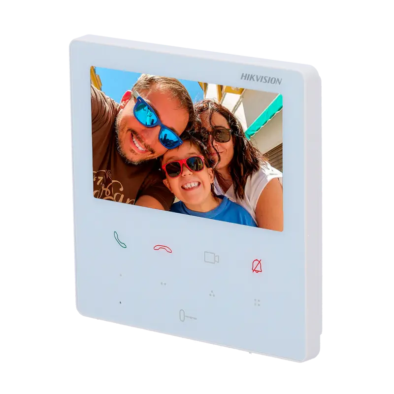 HIKVISION DS-KH6110-WE1/White - Monitor para videoportero - Pantalla táctil TFT 4.3" - Audio bidireccional - TCP/IP, WiFi, SIP