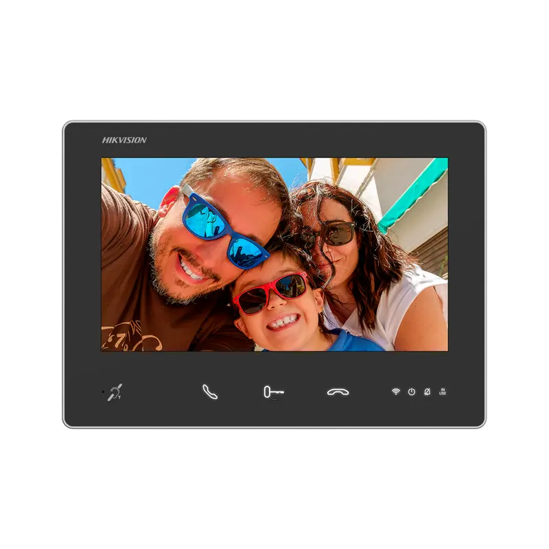 HIKVISION DS-KH7300EY-TIE2 - Monitor para videoportero - Pantalla TFT de 7" - Audio bidireccional y BIM - LED de estado