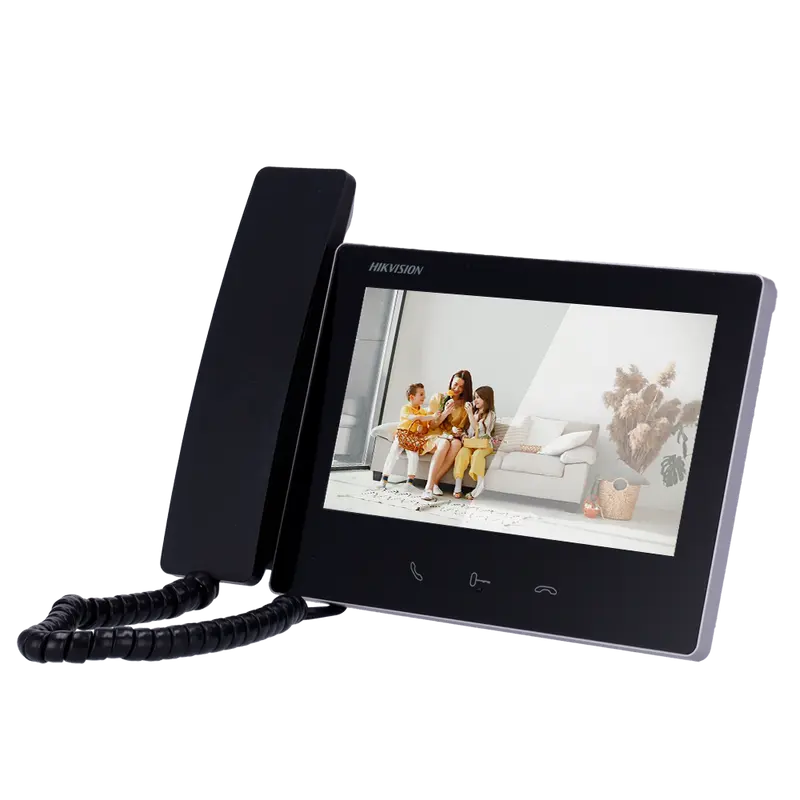 HIKVISION DS-KH7300EY-WTHE2 - Monitor para videoportero - Pantalla TFT de 7" - Audio bidireccional - LED de estado