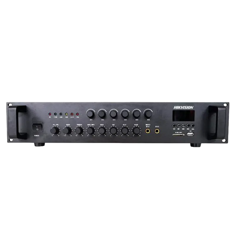 HIKVISION DS-QAE0A120G1-VB6 - Amplificador analógico - Funciones mezcladoras básicas - Reproductor USB / BT / MIC / RCA