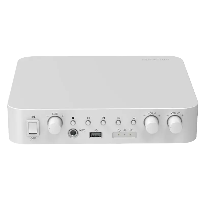 HIKVISION DS-QAE0A60G1-VB - Amplificador analógico - Funciones mezcladoras básicas - Reproductor USB / BT / MIC / RCA - Potencia 60 W - Hasta 2 zonas