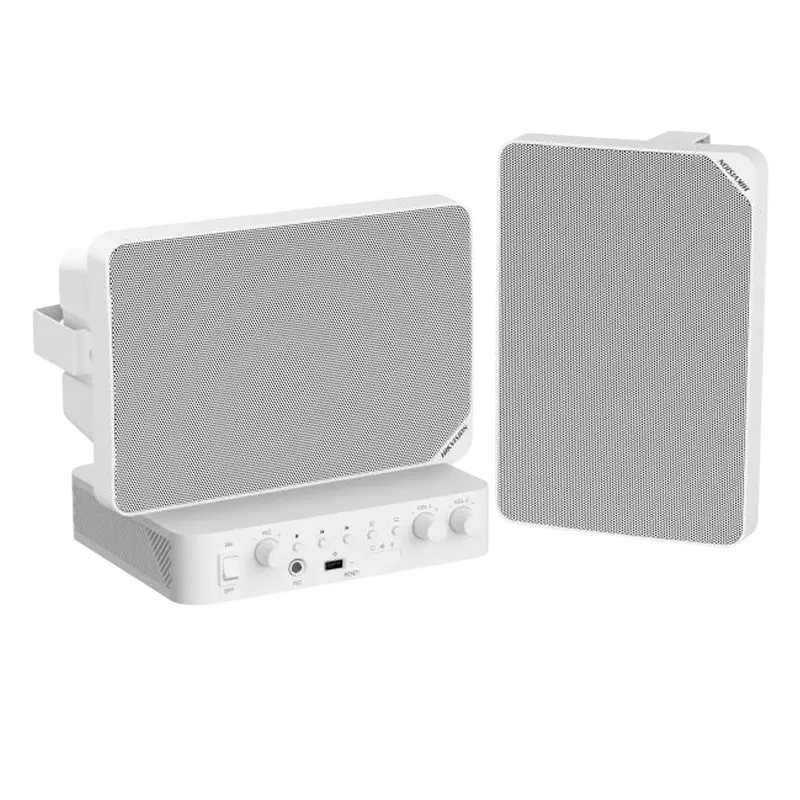 HIKVISION DS-QAE0KA60120-2 - Kit de audio - Amplificador 60 W - 4 x Altavoces de techo - Potencia (8 Ω)