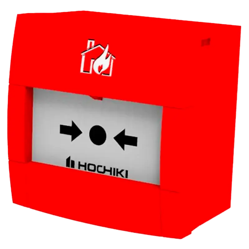 HOCHIKI CCP-E(LED) - Pulsador convencional con LED - Elemento reseteable - Indicador de advertencia "dispositivo activado"