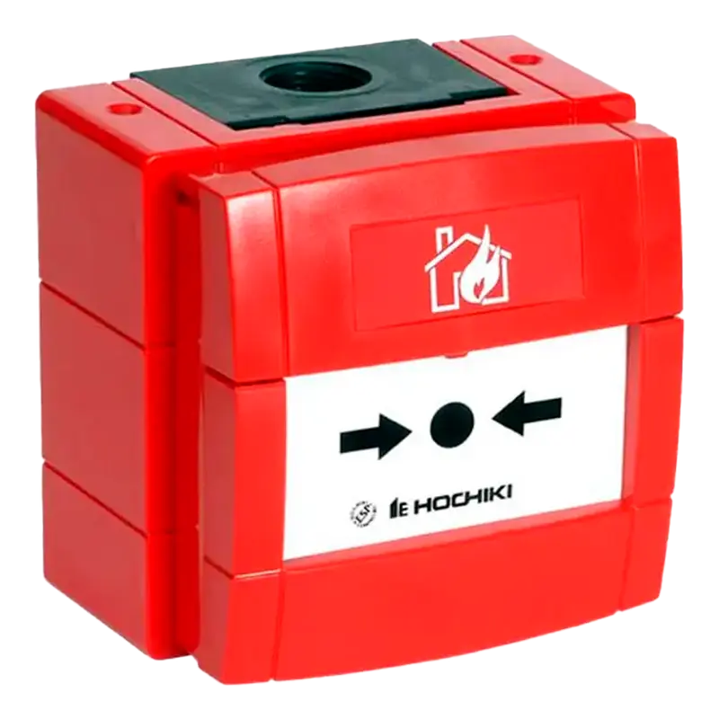 HOCHIKI CCP-W(LED) - Pulsador convencional de exterior - Elemento reseteable - Indicador de advertencia "dispositivo activado"