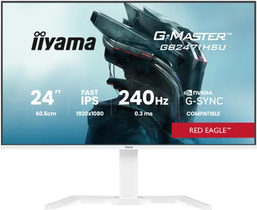 iiyama G-MASTER GB2471HSU-W1 pantalla para PC 60,5 cm (23.8") 1920 x 1080 Pixeles Blanco