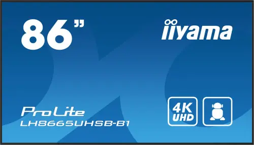 Iiyama MONITOR IIYAMA 86" , UHD IPS PANEL, HAZE 1%, 800CD/M, HORIZ Y VERT, SIGNAL FAILOVER, MM 2X 10W, HDMI 2X, DP, USB 2.0 X2, WIFI