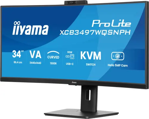 Iiyama MONITOR IIYAMA VA, 2H 1DP,DOCK, KVM, 95W, 5MP HELLO