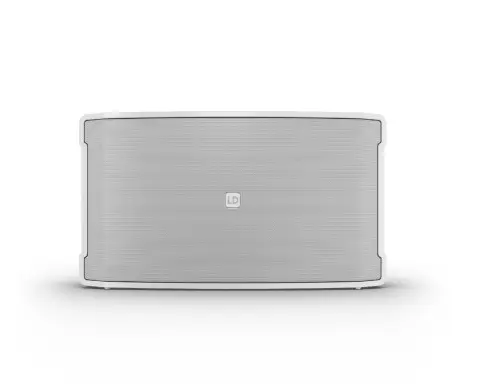 LD SYSTEMS SOUND SERIE DQOR (LDDQORSUB8W) 8" TWO-WAY PASSIVE INDOOR/OUTDOOR INSTALLATION LOUDSPEAKER 4 OHM, IP55, WHITE, SOPORTE