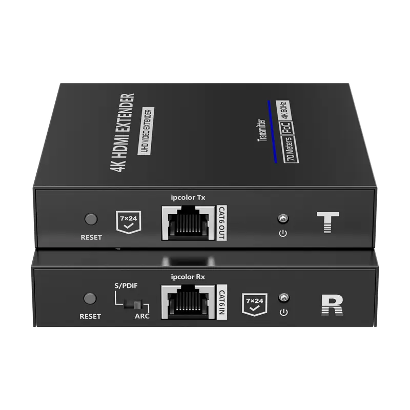 LENKENG HDMI-EXT-4K60 - Extensor de señal HDMI - Alcance 70 m - Resolución 4K - Permite conexiones 1