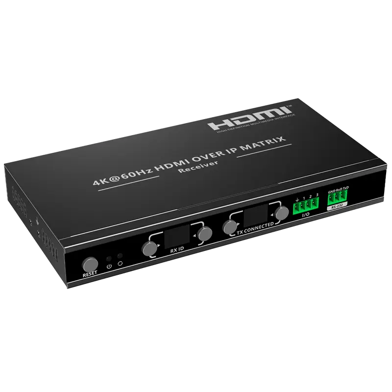 LENKENG HDMI-MATRIX-PRO-4K-V2-RX - Matriz de señal HDMI IP - Permite NxM - Resolución 4K - Incluye 1 receptor