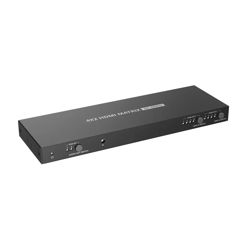 LENKENG HDMI-MX-4x2-4K60 - Matriz de señal HDMI - Permite 4x2 - Resolución 4K