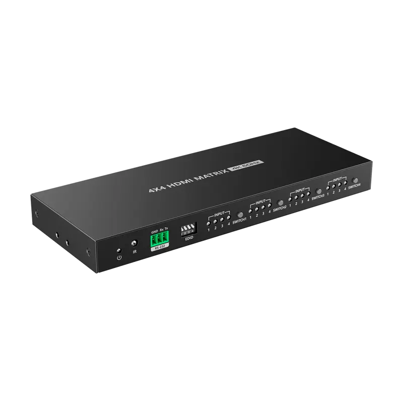 LENKENG HDMI-MX-4x4-4K60 - Matriz de señal HDMI - Permite 4x4 - Resolución 4K