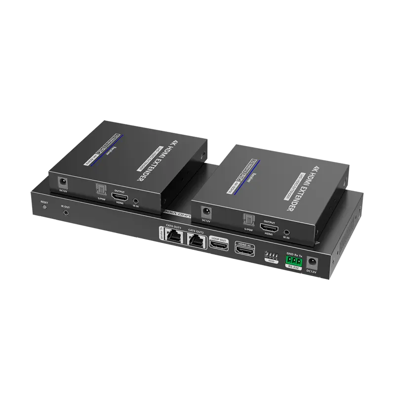 LENKENG HDMI-SPL-1x2-4K60-CAT6 - Extensor Splitter de señal HDMI - Alcance 70m - Resolución 4K - Permite conexiones 1