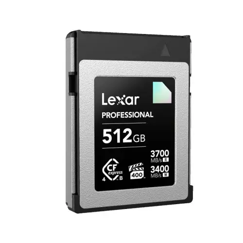 LEXAR 512GB PROFESSIONAL CFEXPRESS 4.0 TYPE-B CARD, UP TO 3700MB/S READ 3400MB/S WRITE. VPG 400