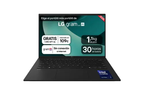 LG Gram 14Z90T-G.AD8BB ordenador portatil Intel Core Ultra 7 255H Portátil 35,6 cm (14") WUXGA 32 GB LPDDR5x-SDRAM 2 TB SSD Wi-Fi 6E