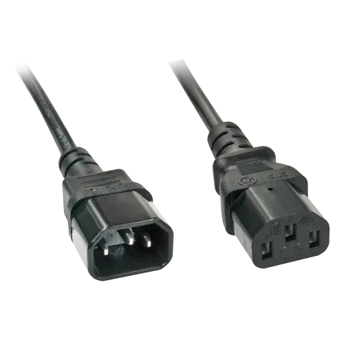 Lindy 30332 cable de transmisión Negro 3 m C13 acoplador C14 acoplador