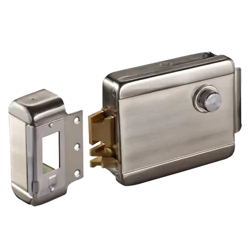 MARCA BLANCA ABK-702A-R - Cerradura de superficie electromecánica - Modo apertura Fail Secure (NO) - Autocierre programable