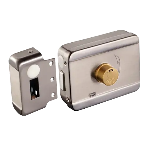 MARCA BLANCA ABK-703B-S - Cerradura de superficie electromecánica - Modo apertura Fail Secure (NO) - Apta para instalación sin cajear