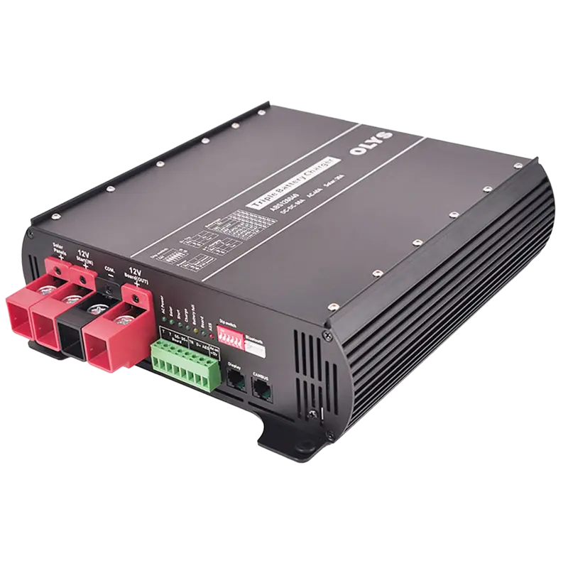 MARCA BLANCA ABS-126040 - Cargador de batería 3 en 1 - AC, DC y Solar MPPT - Carga máxima 60A - Para batería de arranque y a bordo
